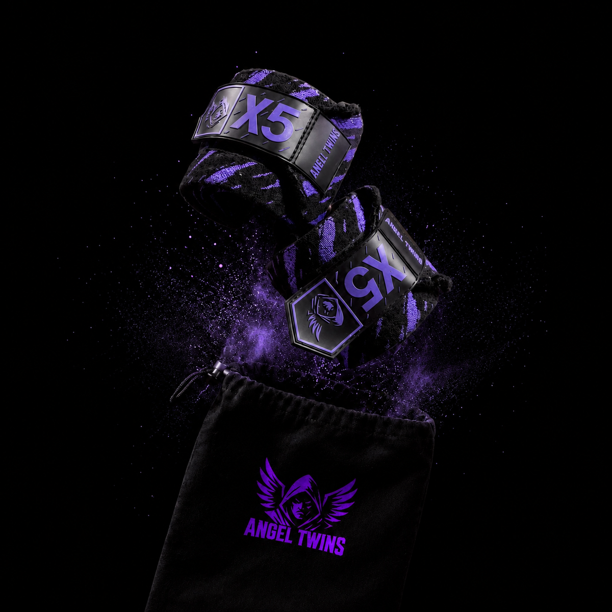 Bandes de coudes X5 Angel Twins violettes
